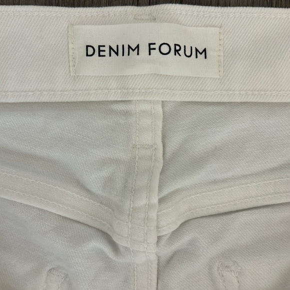 Denim Forum Arlo High Rise Straight white jeans sz 33 - Picture 3 of 4